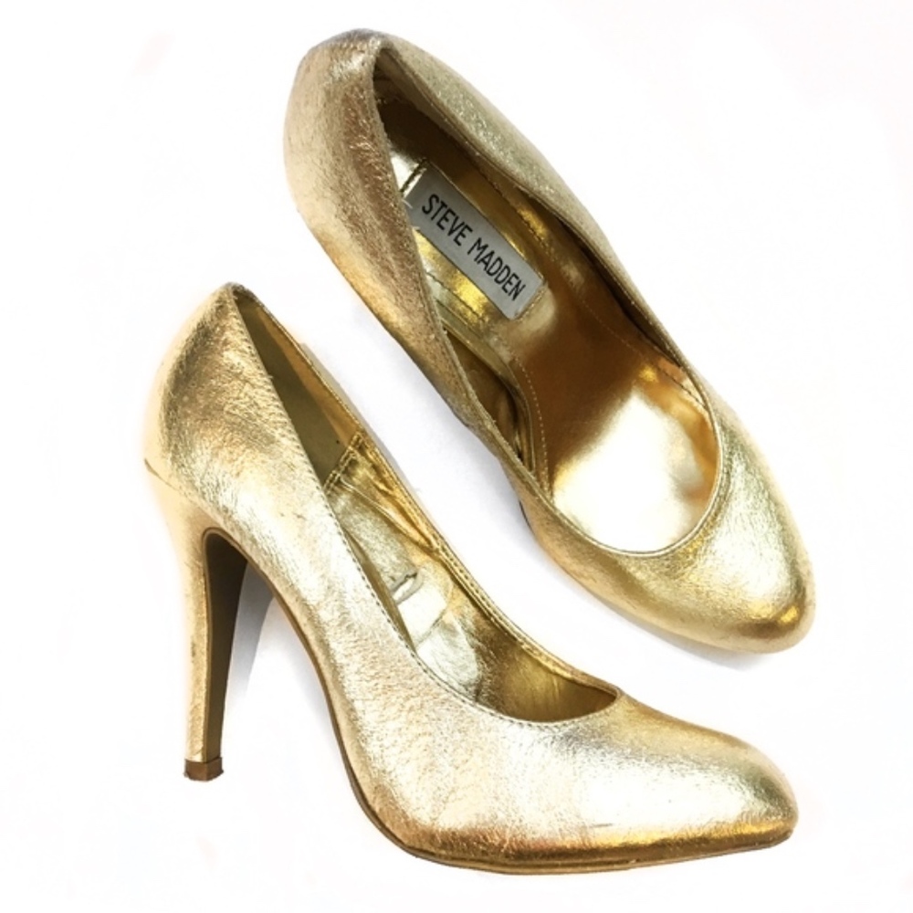Steve Madden Metallic faux-Leather Pumps Size 8.5